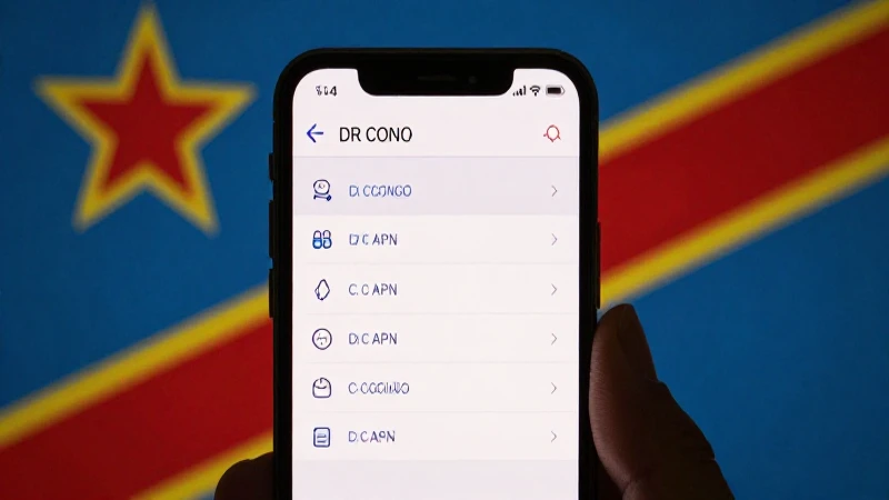 Ajustes APN Vodacom RD Congo, internet sin conexión