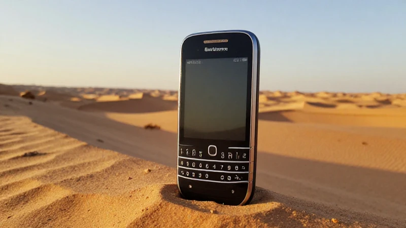 Desierto egipcio bañado por luz dorada y un BlackBerry