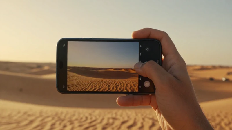 Smartphone Android al atardecer en Egipto