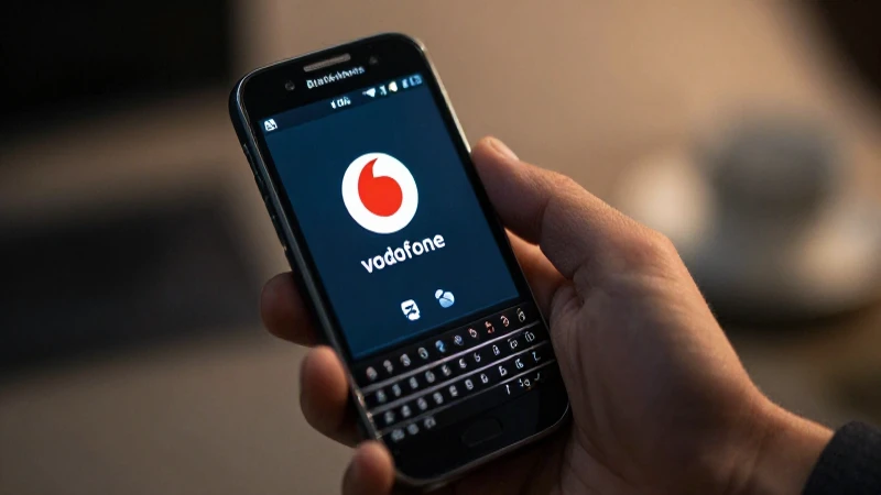 Teléfono BlackBerry iluminado en red Vodafone Egipto