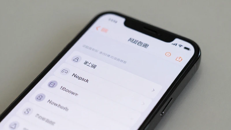 Smartphone muestra ajustes con logo naranja