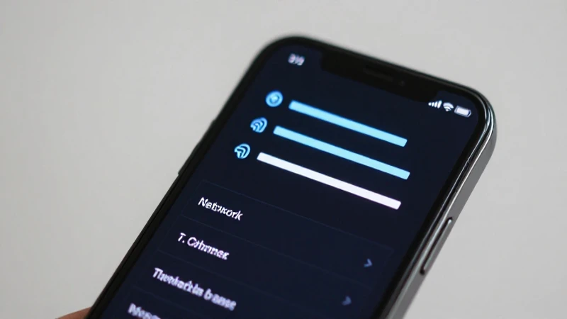 Teléfono muestra señal con iluminación suave