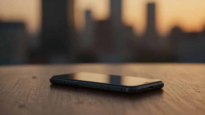 Completos Ajustes de APN para España: Hits Mobile 4 Teléfono sobre mesa, ciudad borrosa, luz cálida