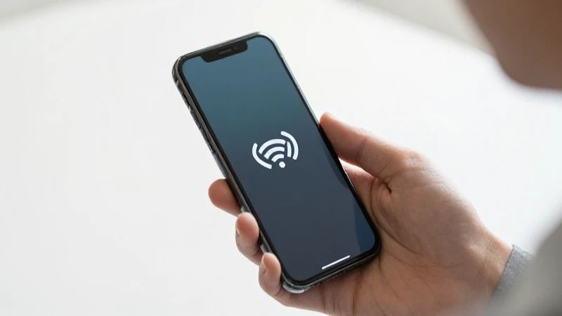 Smartphone muestra señal en mano