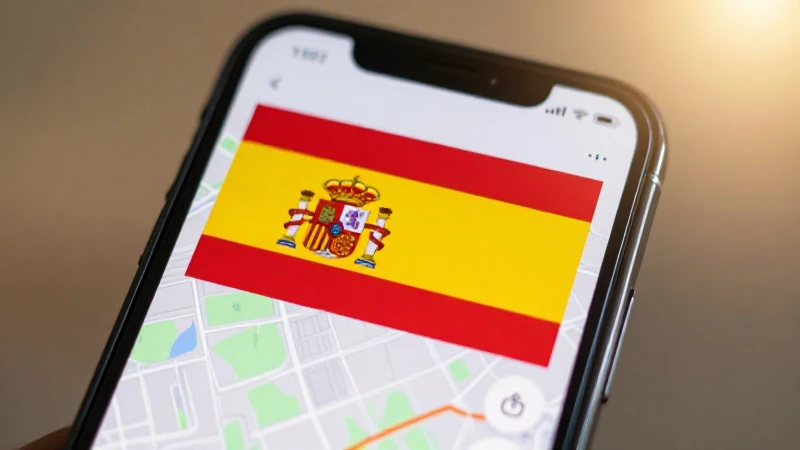 Mapa español con luz cálida y vibrante