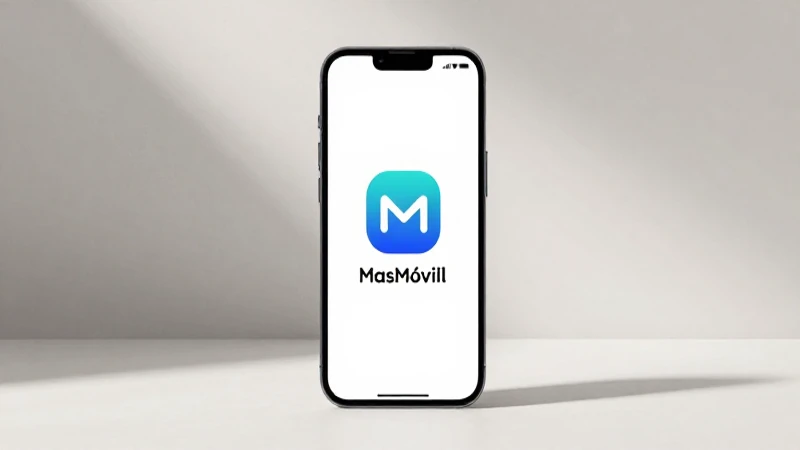 Mockup de móvil iOS con icono MásMóvil