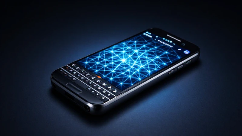 Teléfono BlackBerry con red brillante dramática