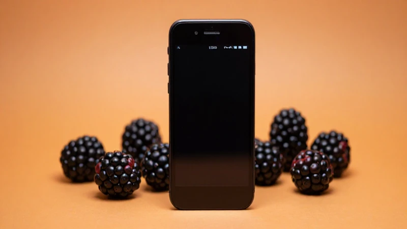 Smartphone negro, señal naranja, luz cálida difusa
