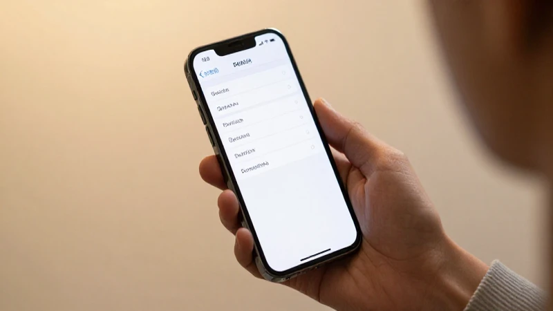 Smartphone con ajustes, manos sosteniéndolo suavemente