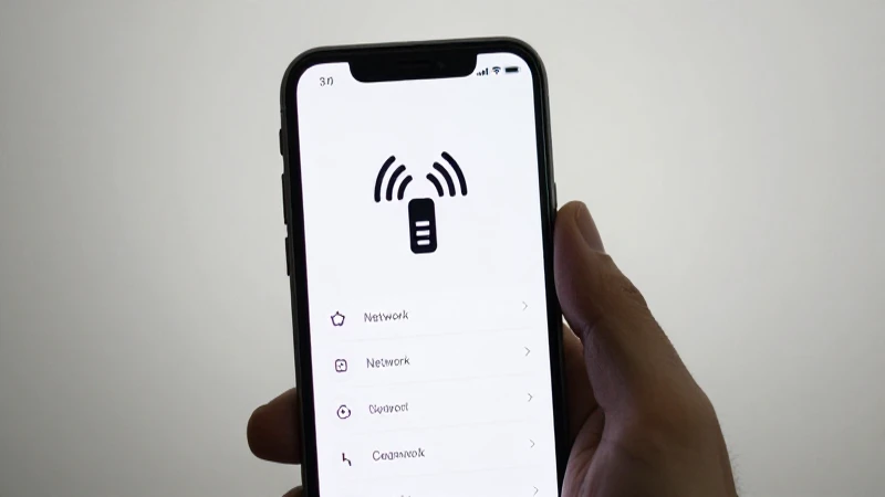 Teléfono mostrando señal y configuración de red