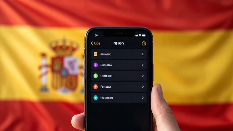 Celular muestra ajustes con fondo español