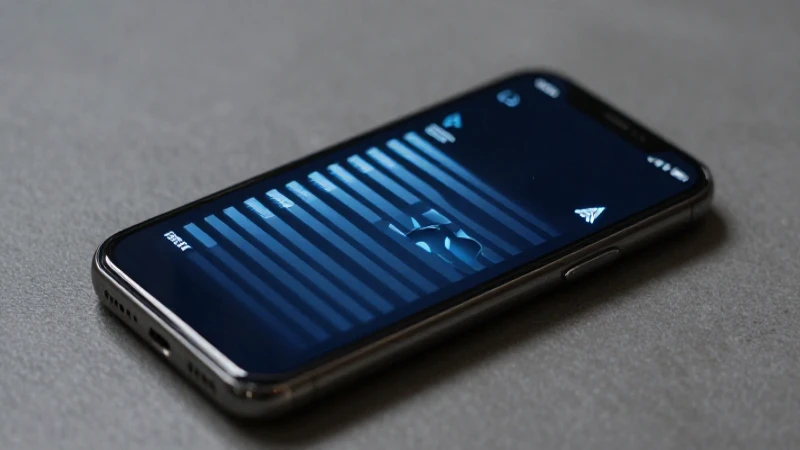 Pantalla azul del móvil indica señal