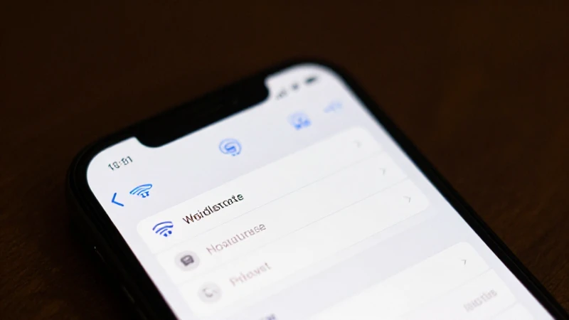 Smartphone exhibe configuración con luz cálida