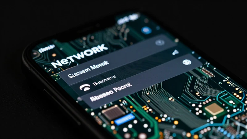 Smartphone con redes, fondo difuminado