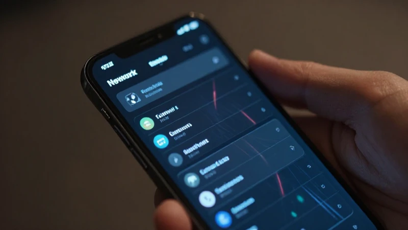 Smartphone muestra datos en luz suave