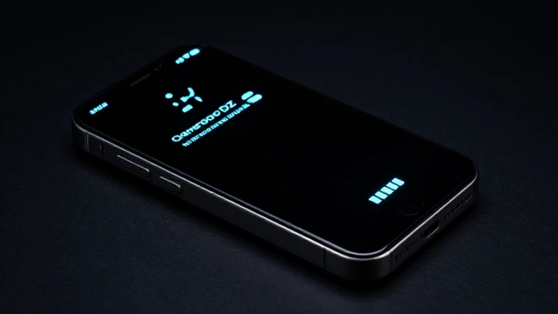 Un iPhone bajo iluminación dramática oscura