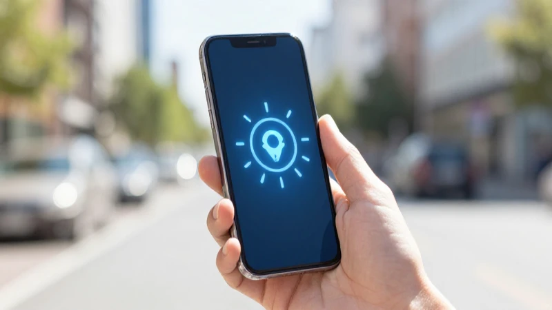 Teléfono móvil brillante a plena luz del día