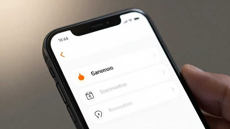 Teléfono muestra ajustes con icono Orange Camerún