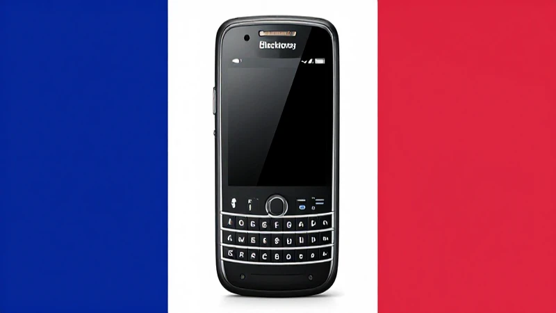 Teléfono BlackBerry con fondo francés elegante