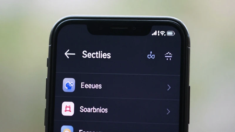Teléfono Android, ajustes desenfocados, luz suave
