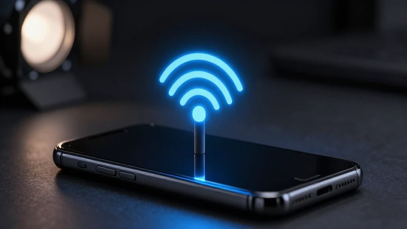 Smartphone emite señal con iluminación suave