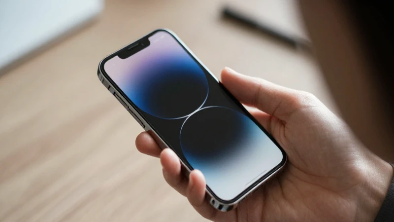 Primer plano cálido y moderno del iPhone