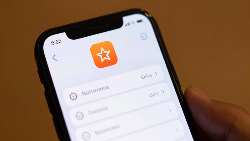 Smartphone muestra menú en ambiente cálido