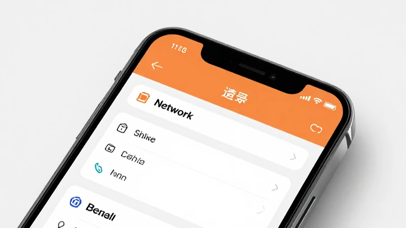 Smartphone muestra ajustes con detalles naranja