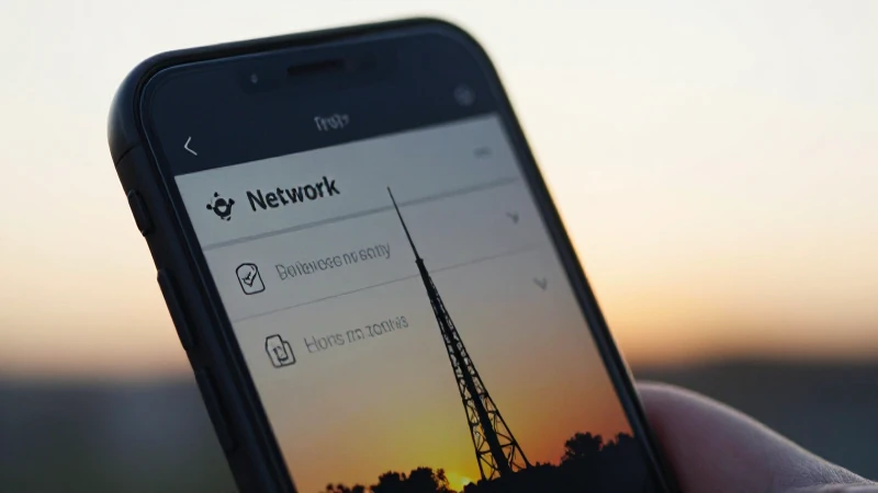 Teléfono muestra redes al atardecer dorado