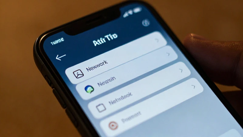 Smartphone muestra redes con luz cálida
