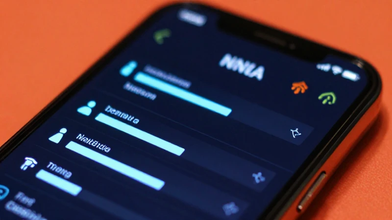 Smartphone muestra señal brillante y ajustada
