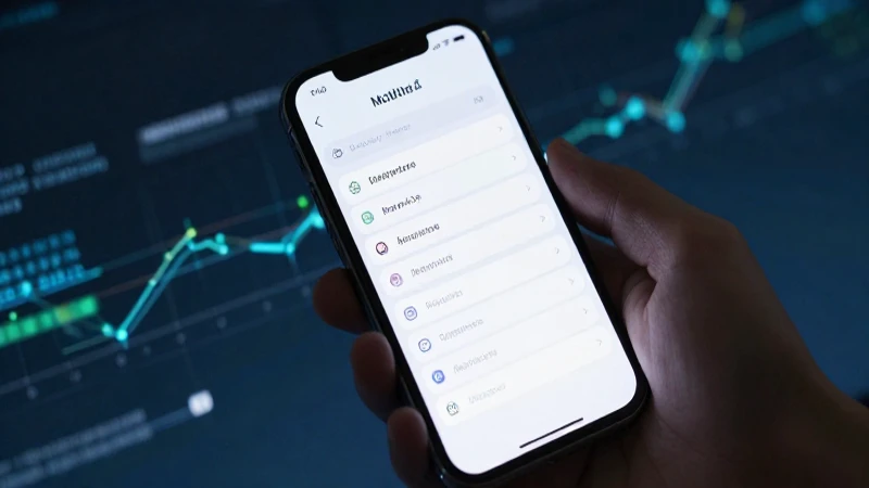 Pantalla móvil muestra datos con luz suave