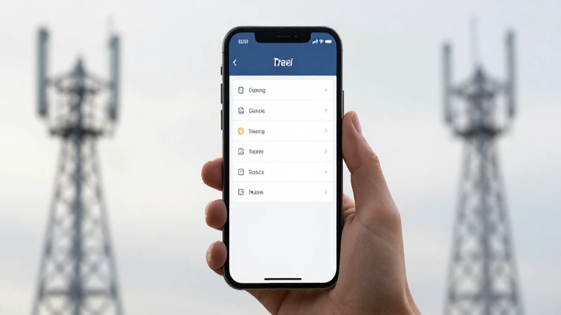 Smartphone muestra ajustes en conexión celular