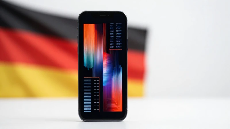 Smartphone muestra datos con diseño limpio