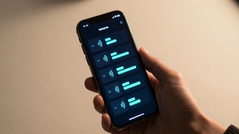 Smartphone muestra señal con luz cálida