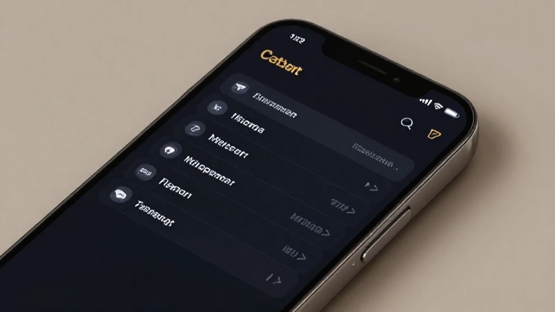 Smartphone elegante con menú de ajustes