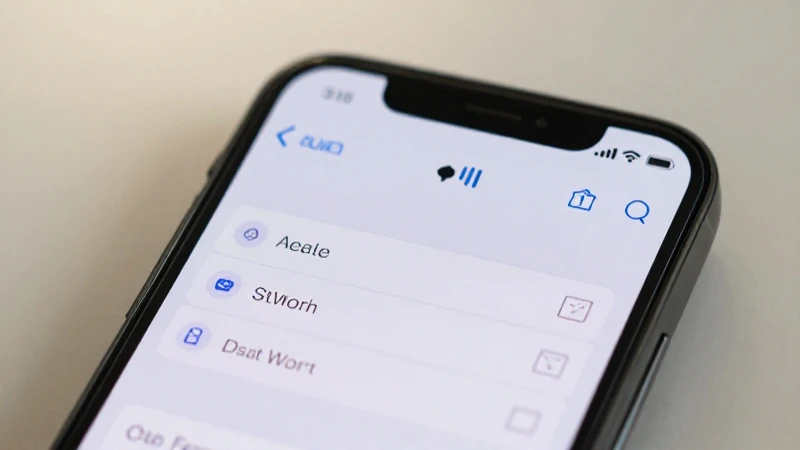 Smartphone muestra opciones con luz suave