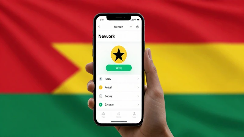 Teléfono muestra ajustes con fondo ghanés
