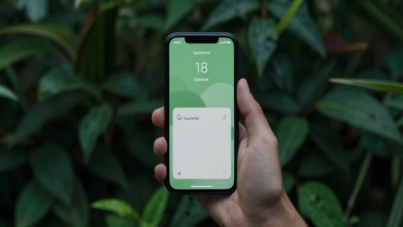 Smartphone conectado en entorno verde cinematográfico