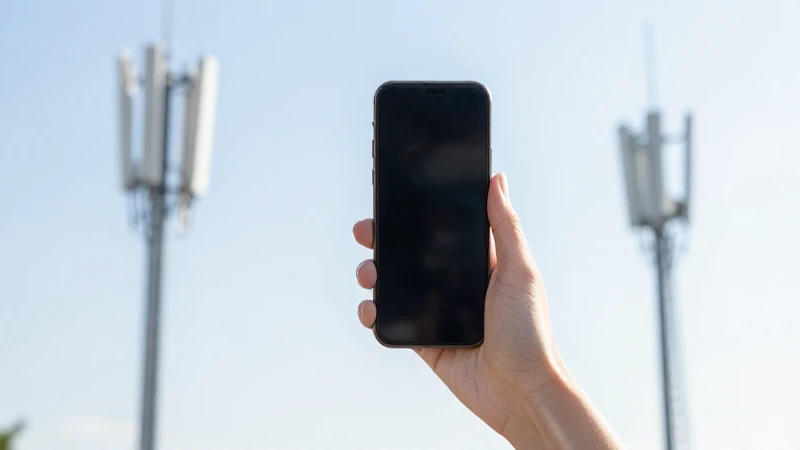 Smartphone enfocado bajo luz diurna brillante
