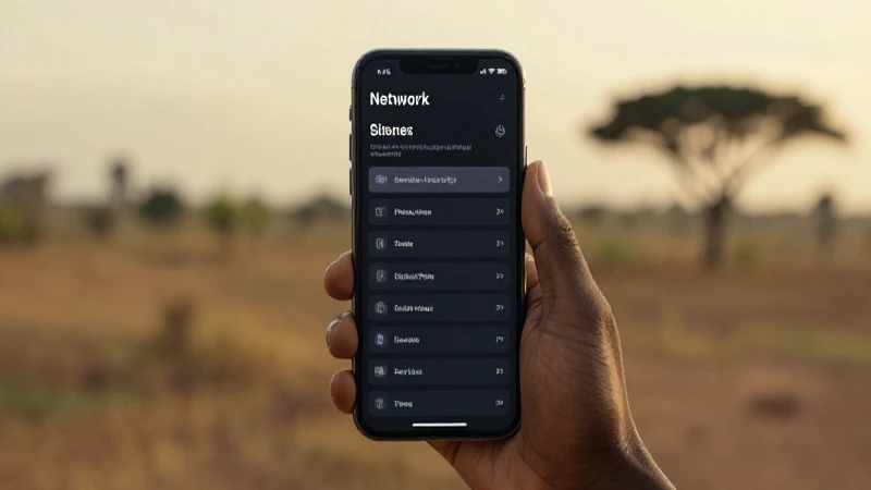 Guía Completa para Configurar el APN Ghana Tigo GH Shortcode 3 Smartphone, paisaje africano, luz cinematográfica cálida