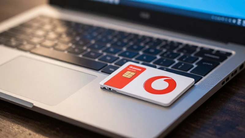 Portátil Windows con SIM Vodafone, enfoque suave