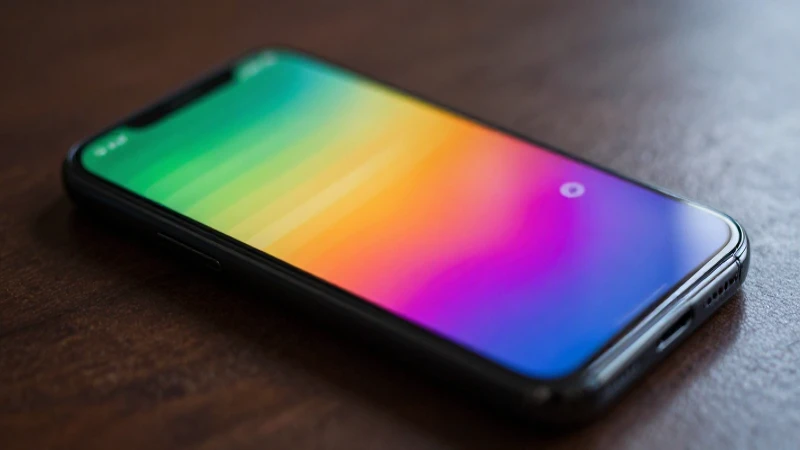 Smartphone Android, señal celular borrosa cinematográfica