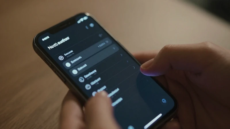 Configuración de teléfono, manos borrosas ajustando