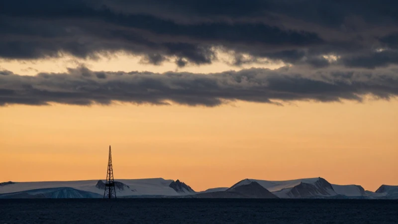 Atardecer dramático sobre el paisaje de Groenlandia