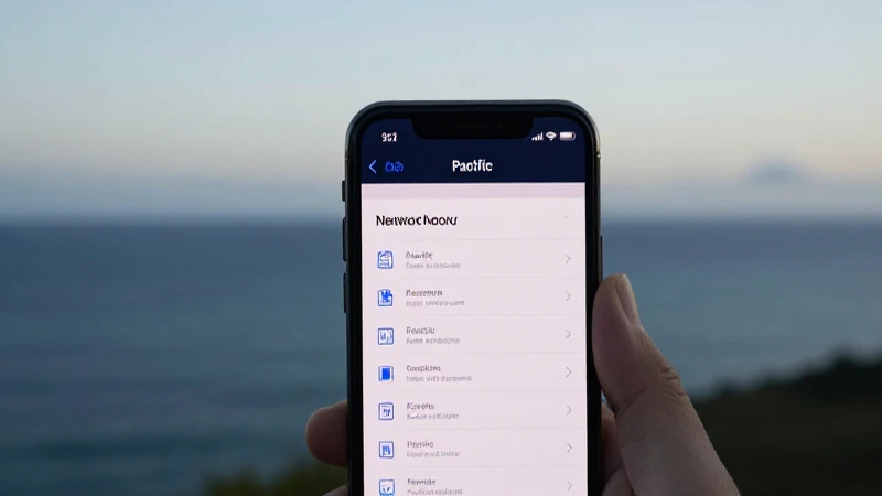 Pantalla con ajustes frente al Pacífico