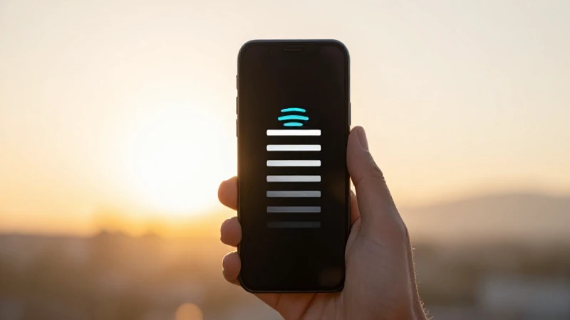 Smartphone iluminado en estudio al atardecer