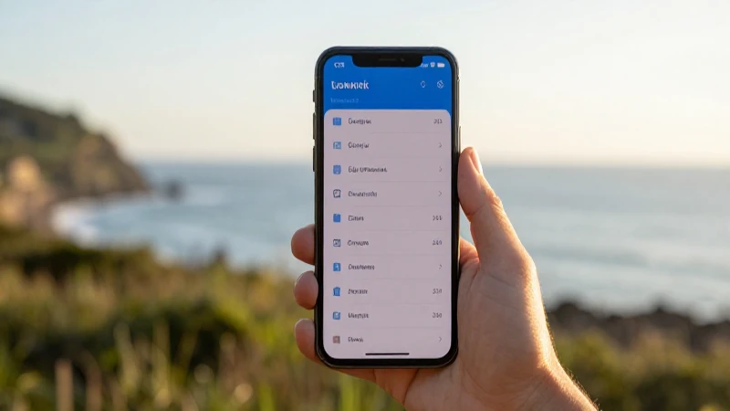 Smartphone muestra ajustes con luz dorada