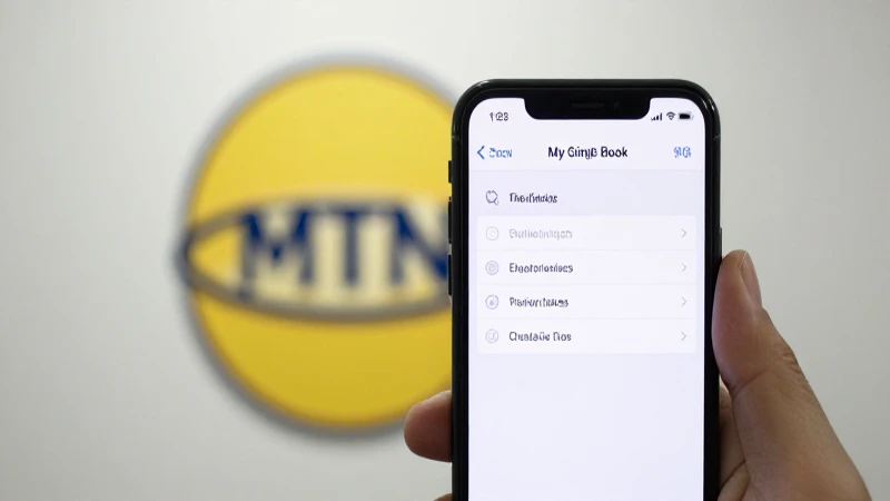 Menú de ajustes mostrados con el logo MTN