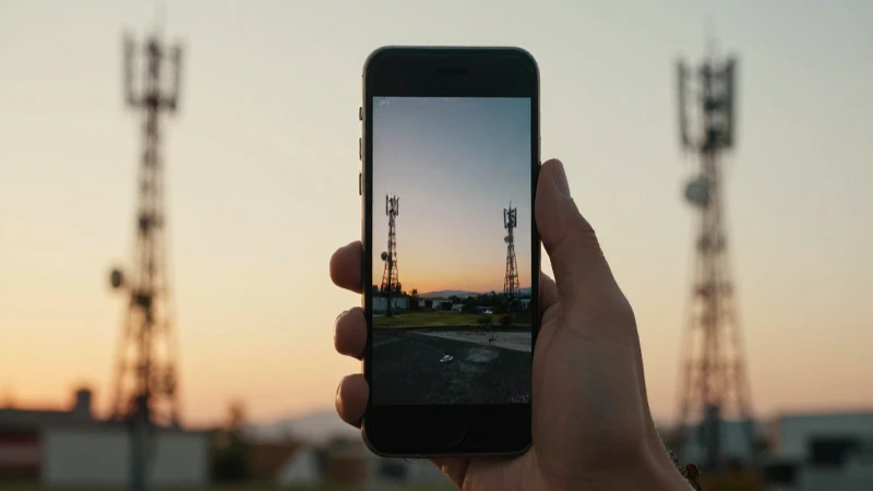 Smartphone iluminado cinematográficamente al atardecer